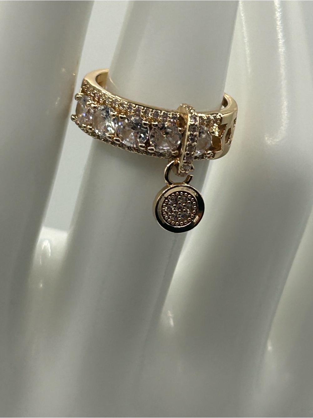 Gold-tone cz Charm Ring - Women Jewelry